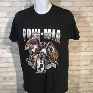 NEW POW*MIA Adult Unisex Black Tee Shirt